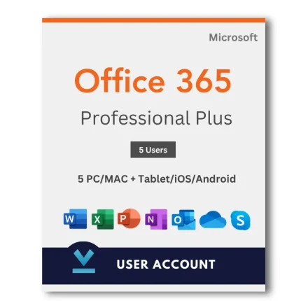 Microsoft Office 365 Pro Plus per Windows e Mac – Conto per 5 dispositivi